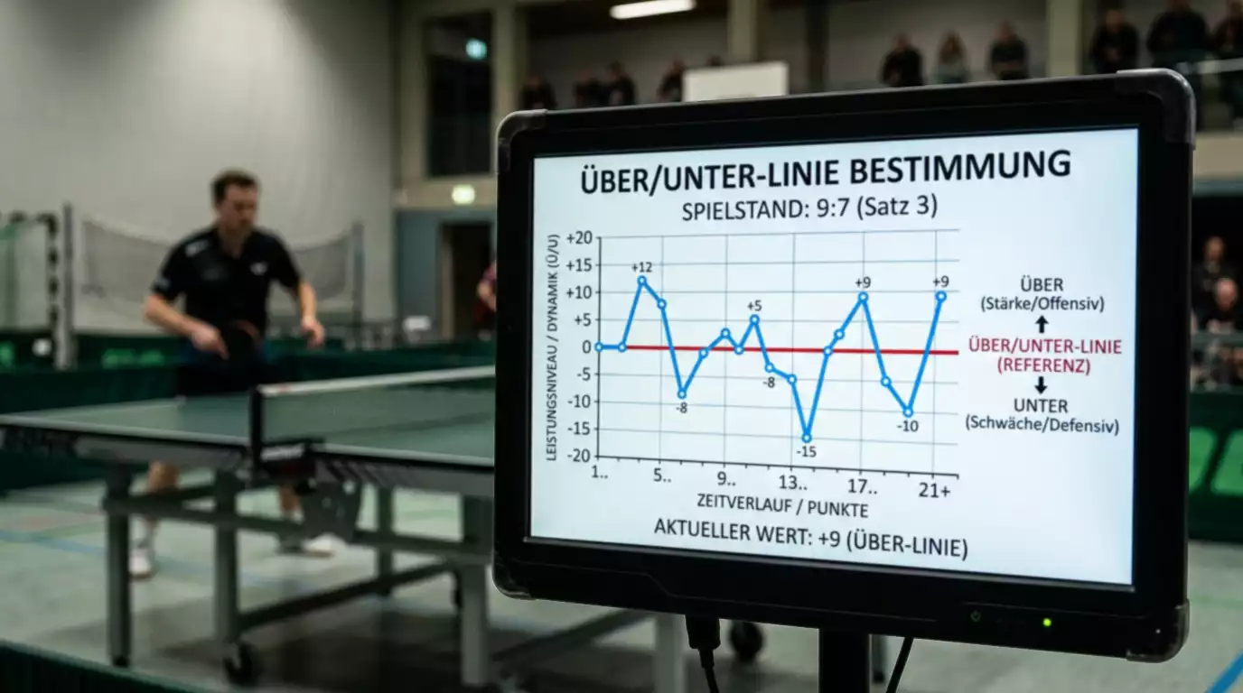 Bildschirm mit einer einfachen, sauberen Verlaufsgrafik der Punkte