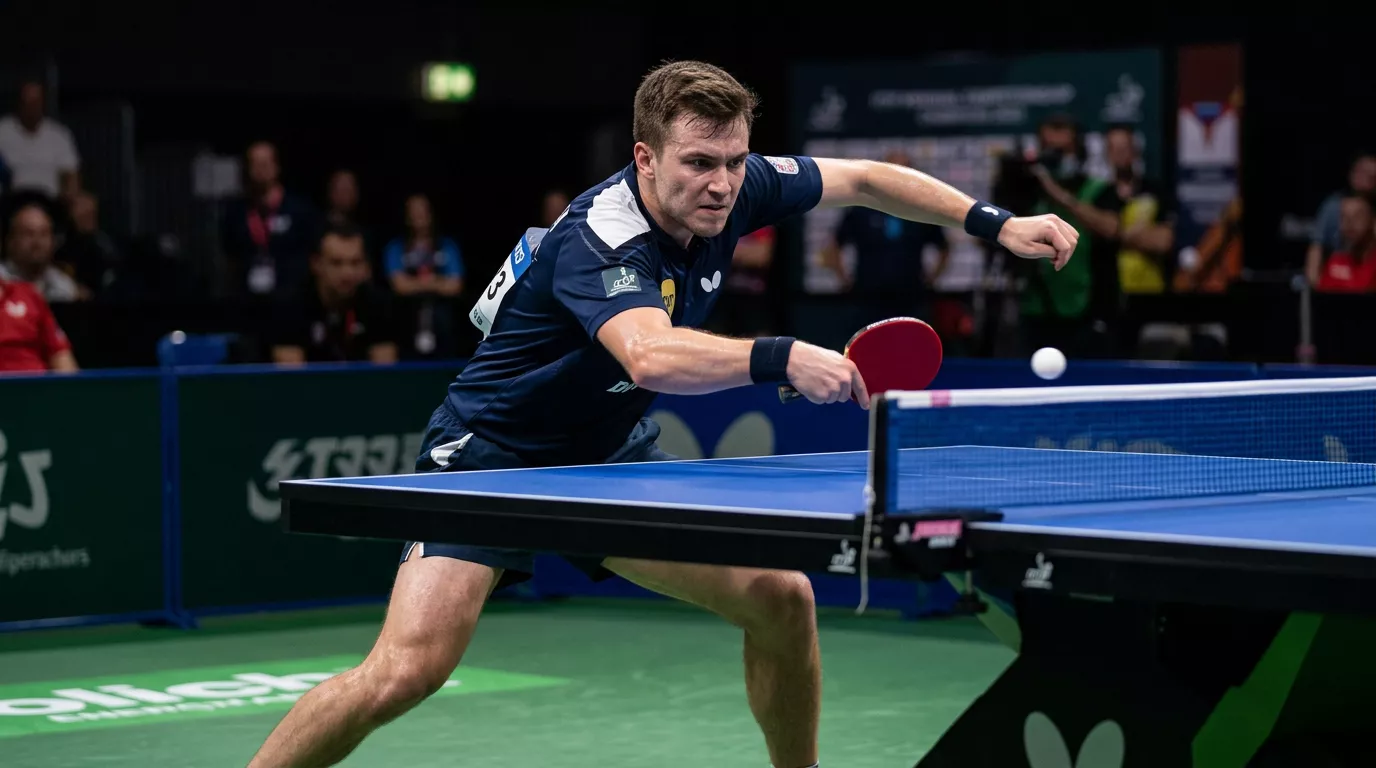Konzentrierter Tischtennisspieler in starker Tagesform als wichtigster Faktor der Prognose