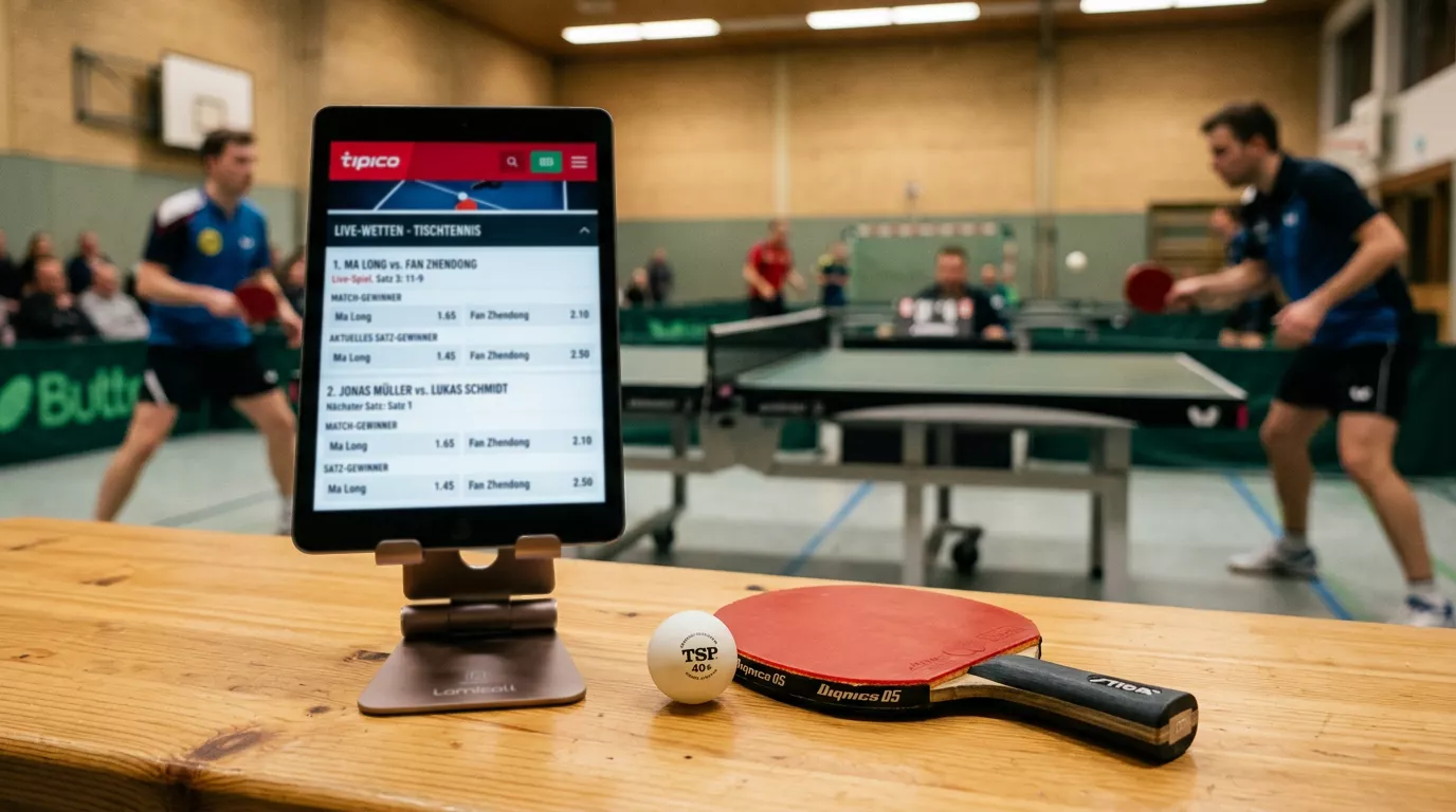 Live-Wettmarkte beim Tischtennis mit Satzsieger und fortlaufender Siegwette